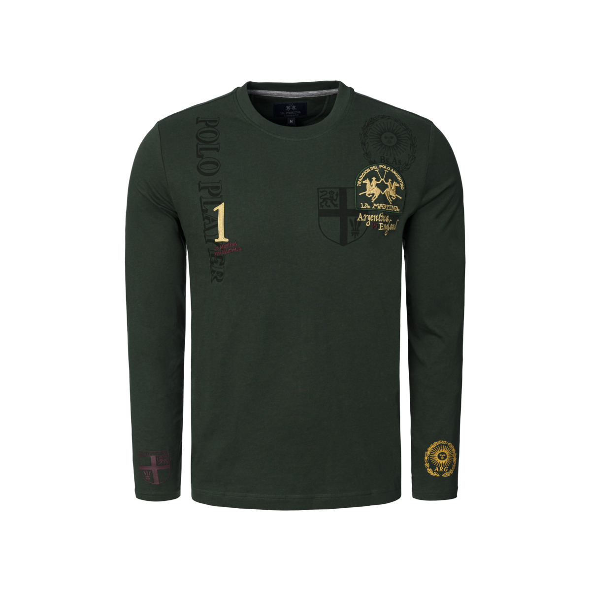 La Martina MBR301 Langarmshirt dunkelgruen