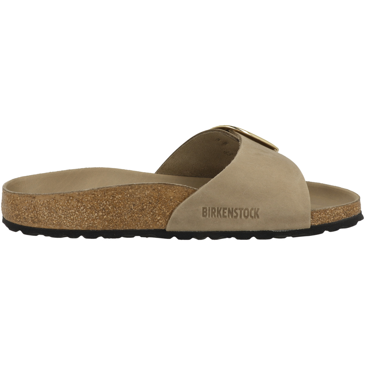 Birkenstock Madrid Big Buckle geöltes Nubukleder Sandale schmal braun