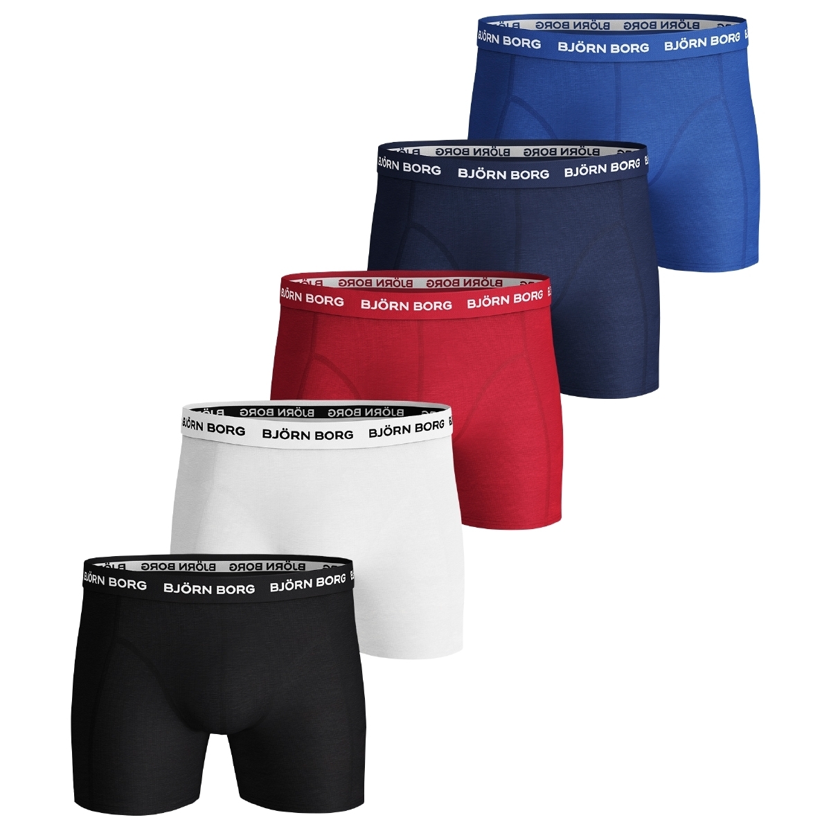 Björn Borg Solid Essential 5er Pack Boxershorts multicolor