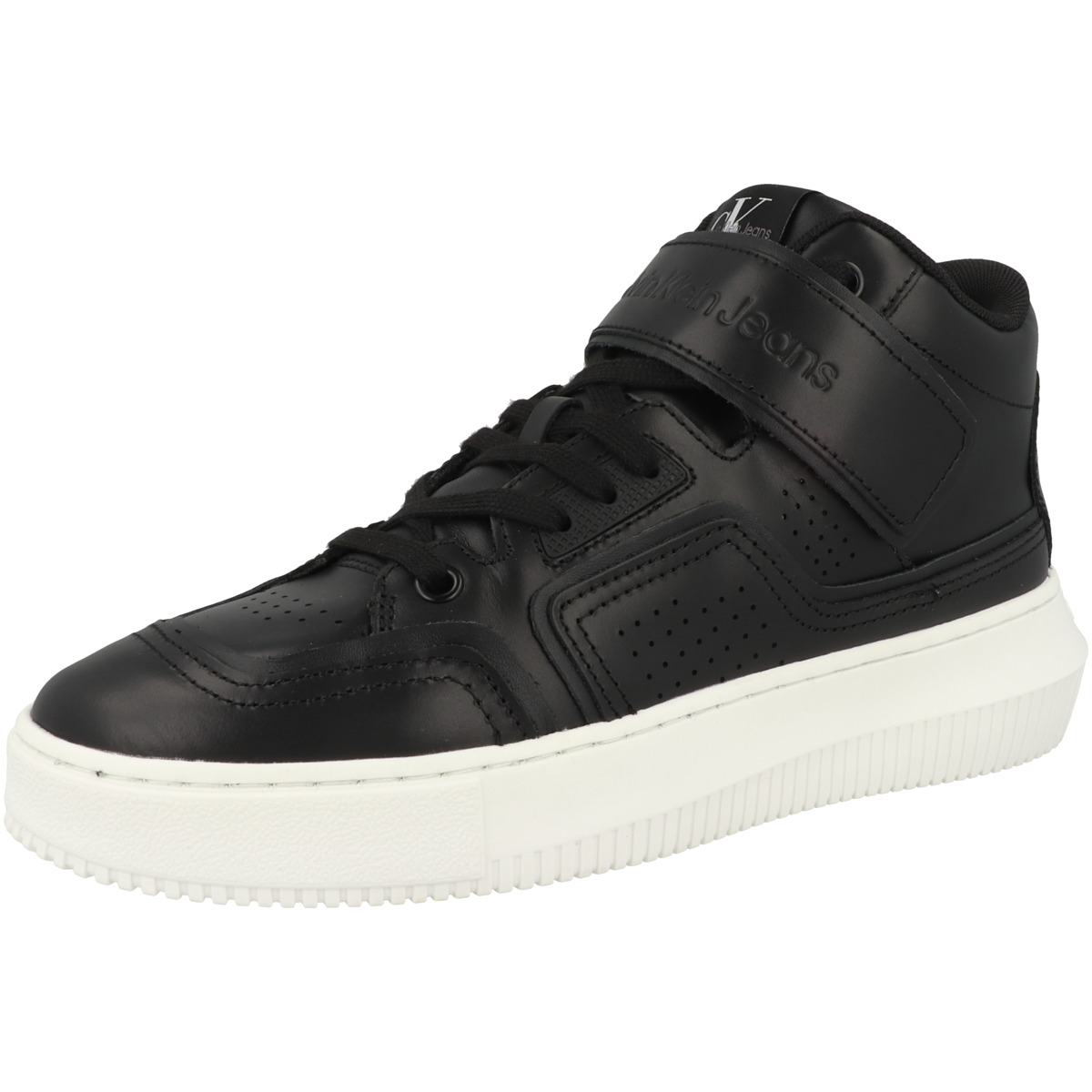 Calvin Klein Chunky Cupsole Laceup Mid Lth Wn Sneaker schwarz