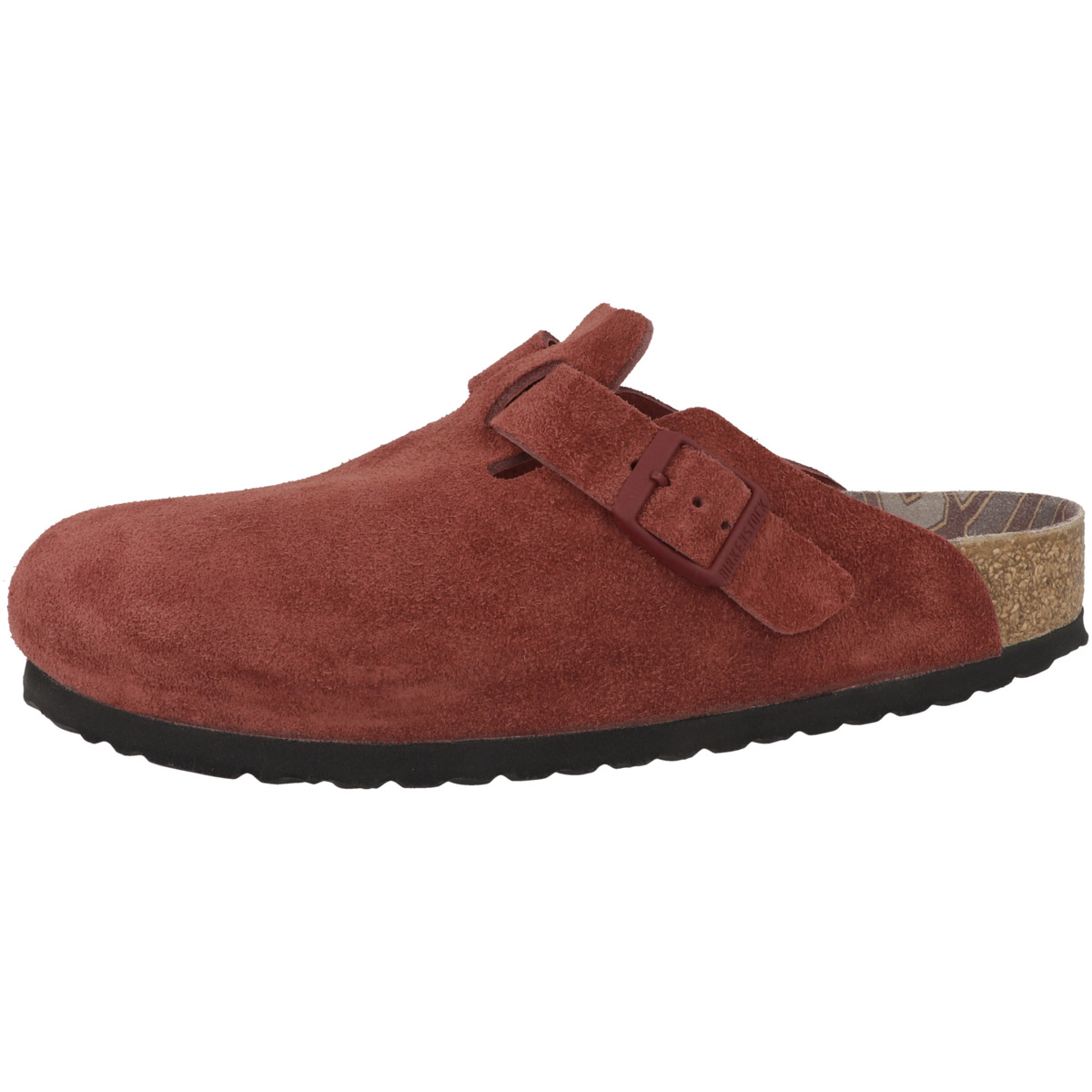 Birkenstock Boston Veloursleder Clogs normal bordeaux