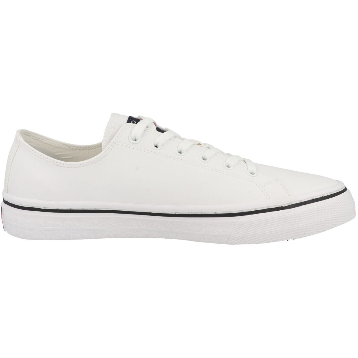 Tommy Hilfiger Tommy Jeans Mens Leather Vulc Sneaker weiss
