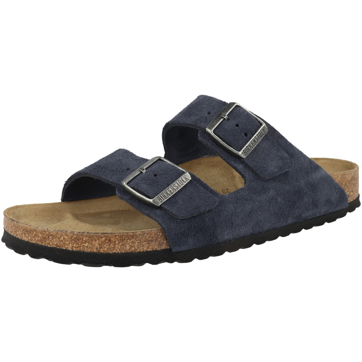Birkenstock Arizona Veloursleder Sandale schmal blau