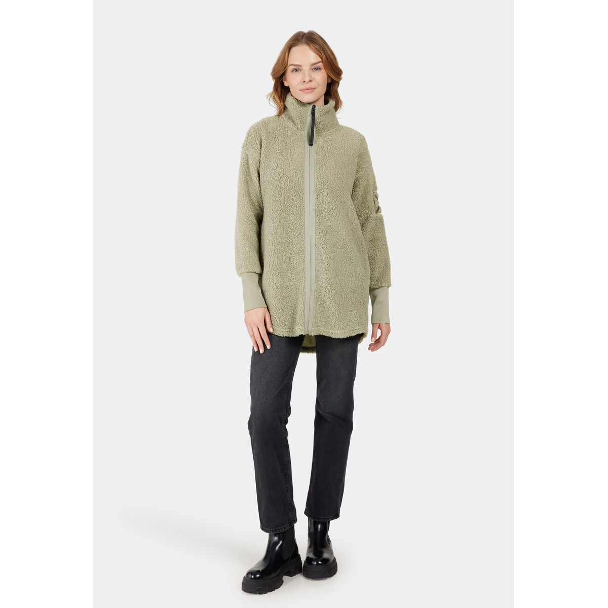 Didriksons Sally WNS Fleecejacke hellgruen