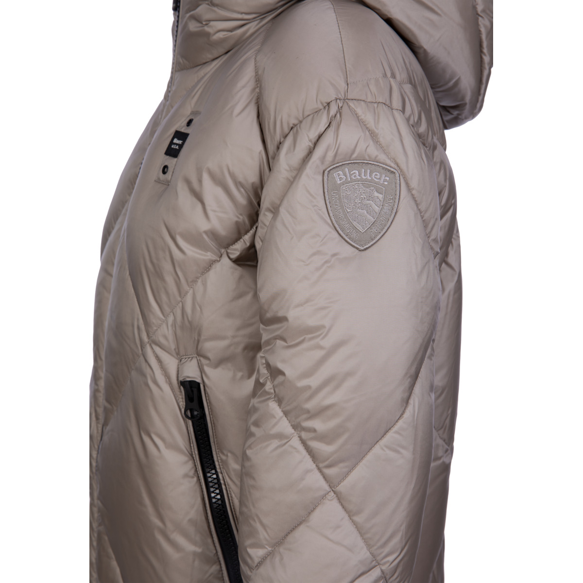 Blauer Lamartine Daunenjacke beige