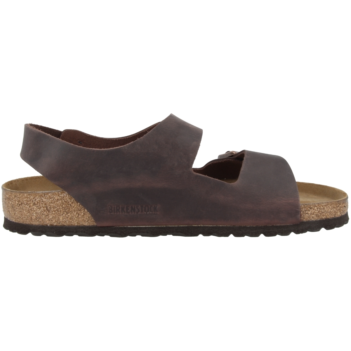 Birkenstock Milano Geöltes Nubukleder Sandale normal braun