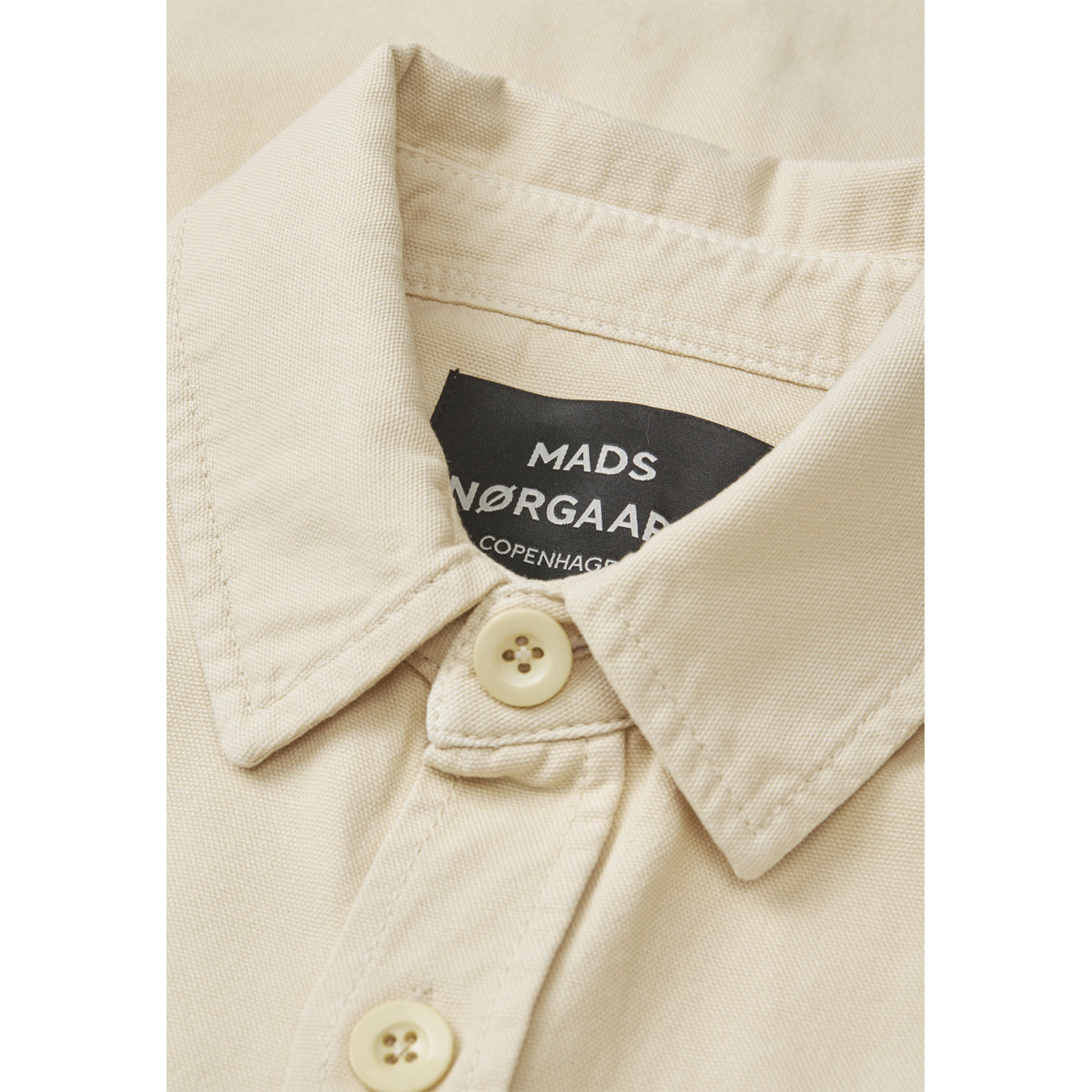 Mads Norgaard Dyed Canvas Skyler Langarmhemd grau