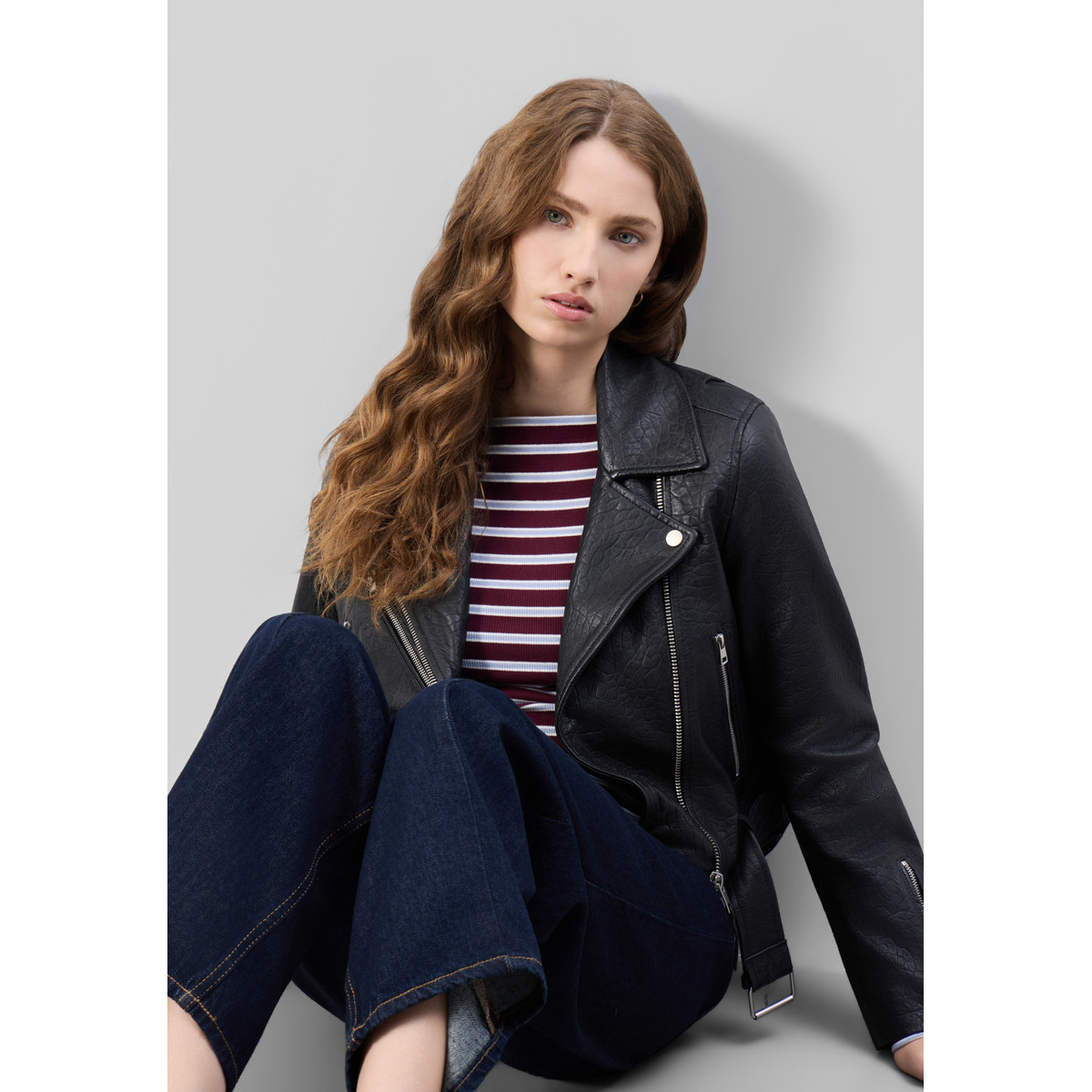 Bolongaro Trevor Sarah Biker Lederjacke schwarz