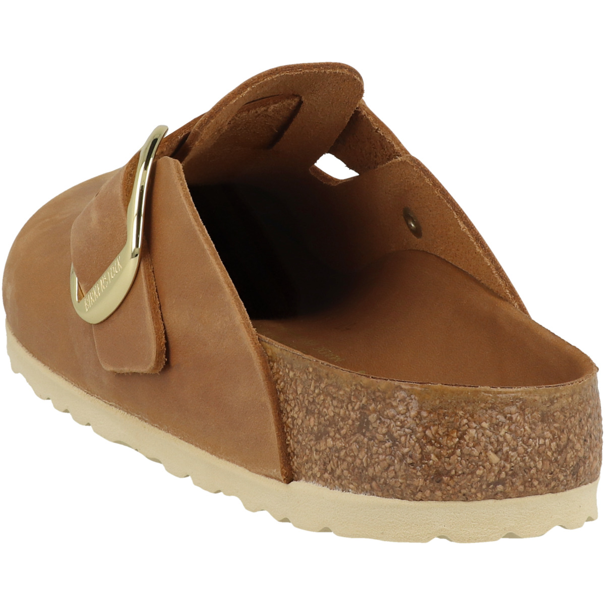 Birkenstock Boston Big Buckle Nubukleder geölt Clogs schmal braun