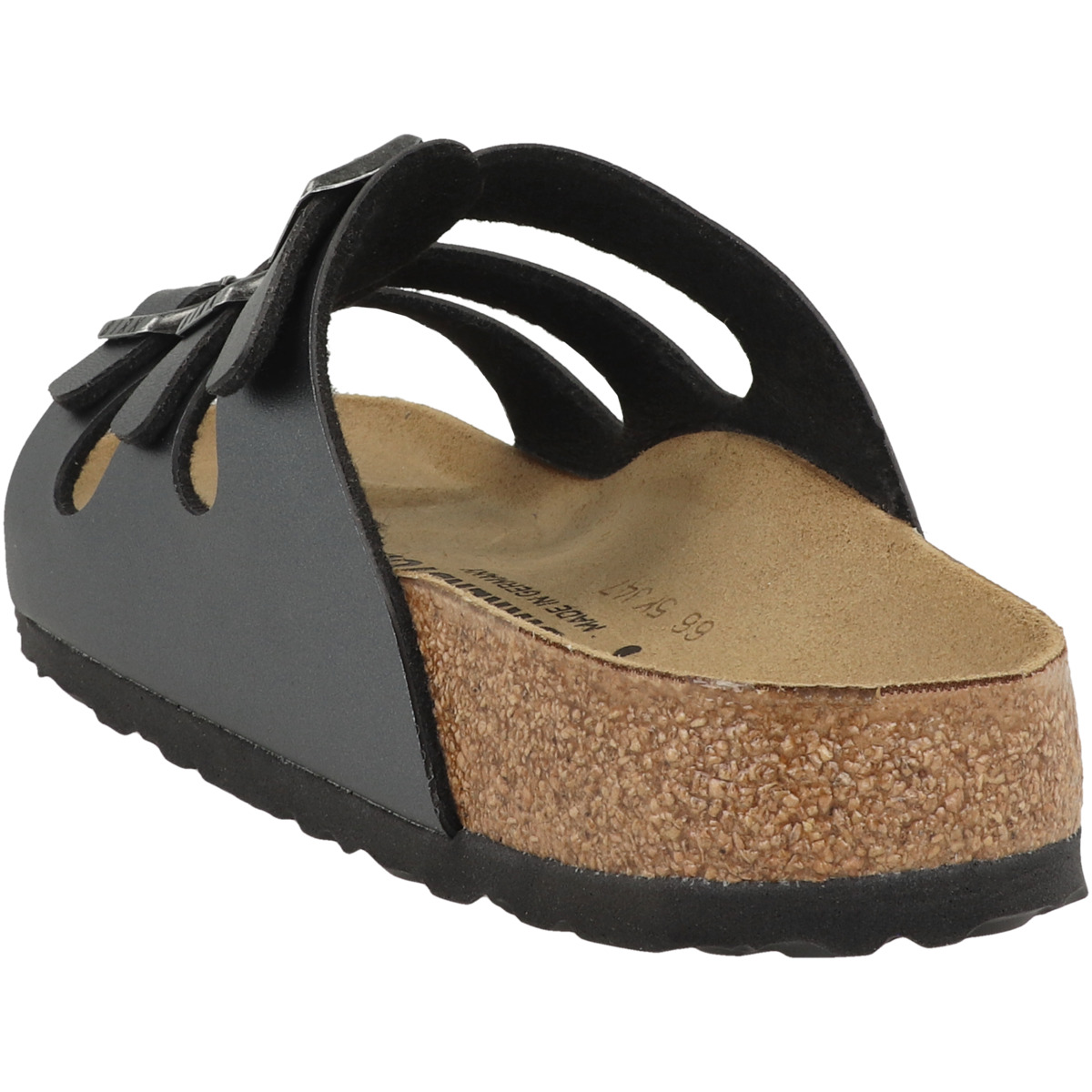 Birkenstock Florida Birko-Flor Metallic Sandale schmal schwarz