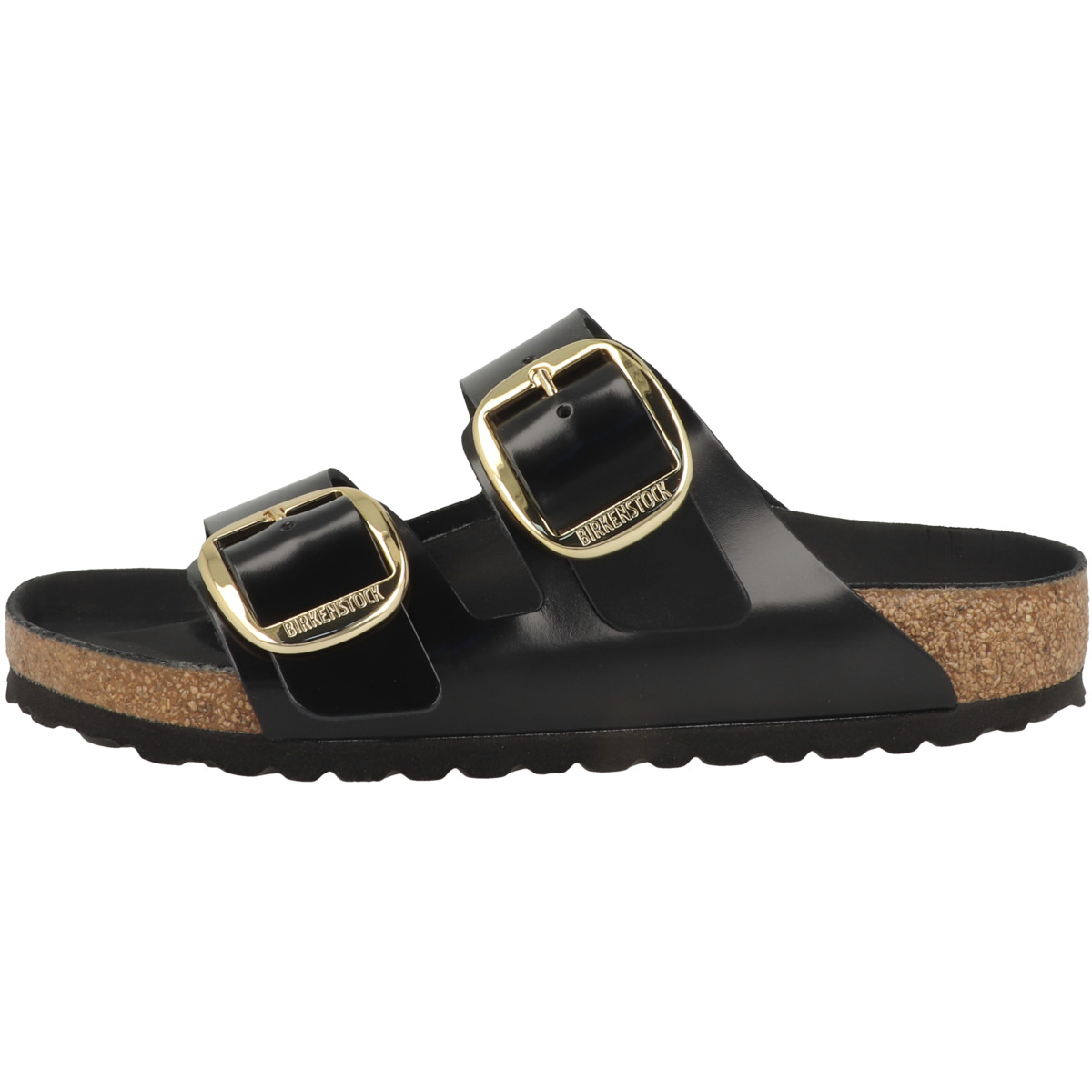 Birkenstock Arizona Big Buckle Naturleder Lack Sandale normal schwarz