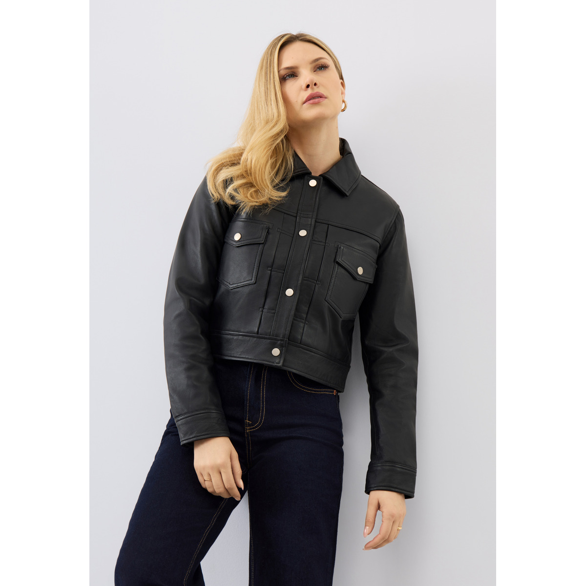 Bolongaro Trevor Lexi Trucker Lederjacke schwarz
