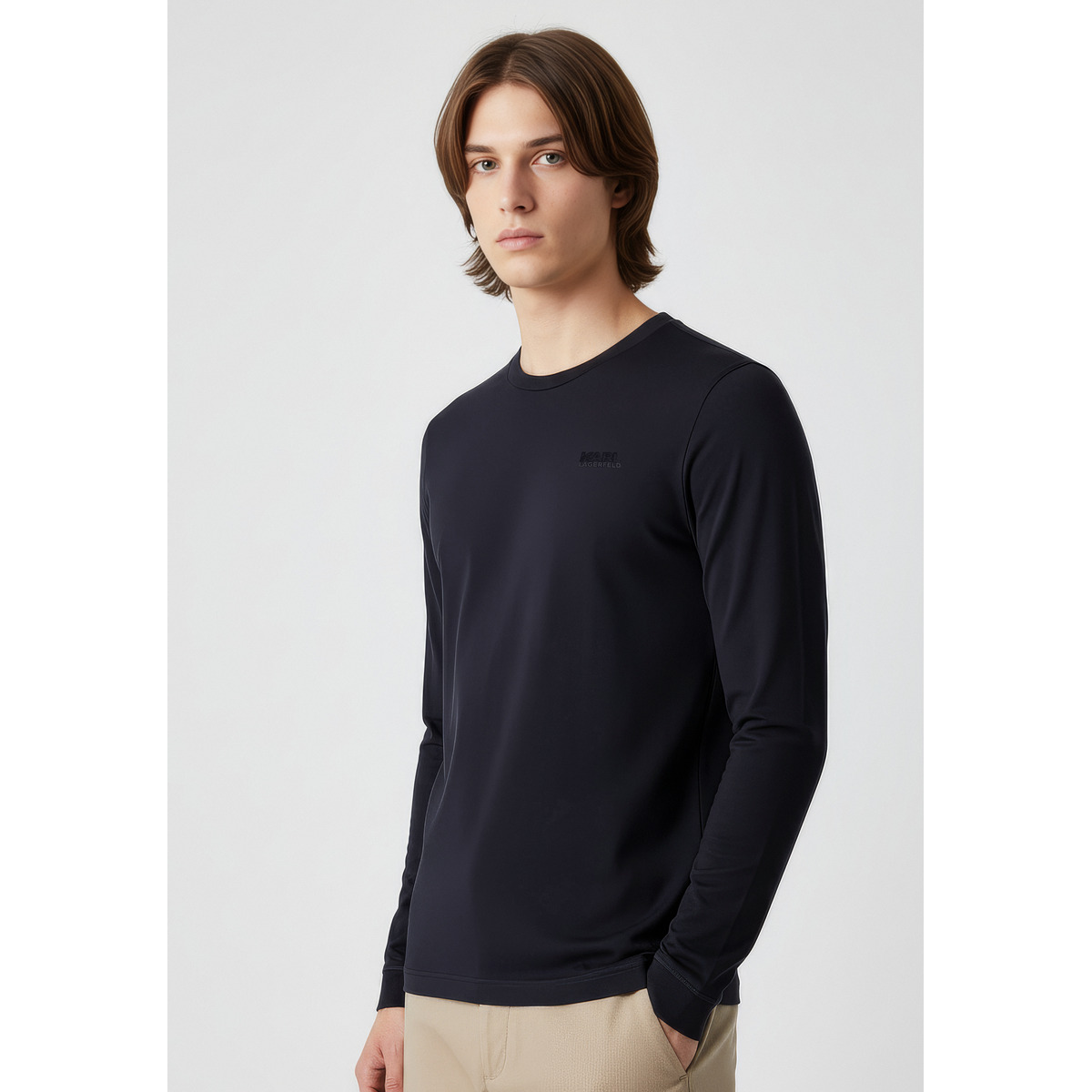 KARL LAGERFELD 755001 Langarmshirt dunkelblau