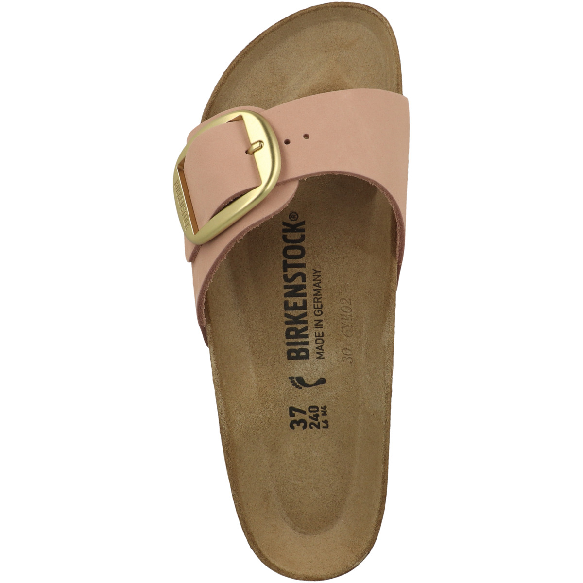 Birkenstock Madrid Big Buckle Nubukleder Sandale schmal rosa