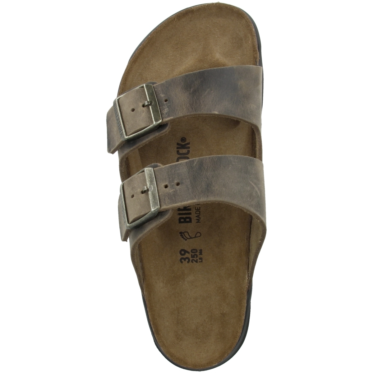 Birkenstock Arizona CT geöltes Nubukleder Sandale normal gruen