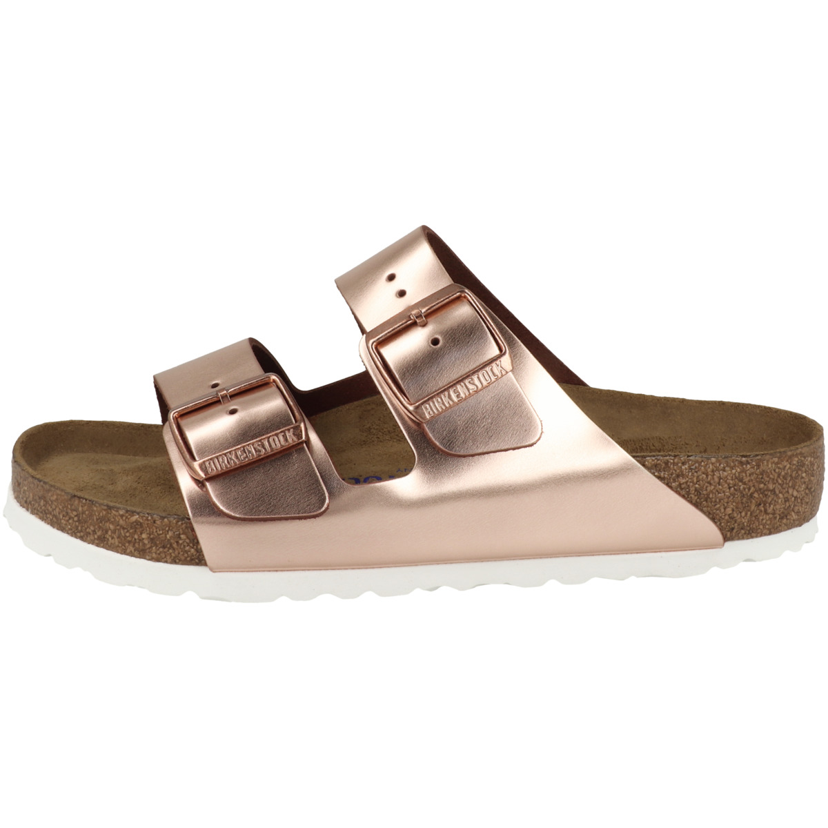 Birkenstock Arizona Glattleder Sandale Weichbettung schmal braun