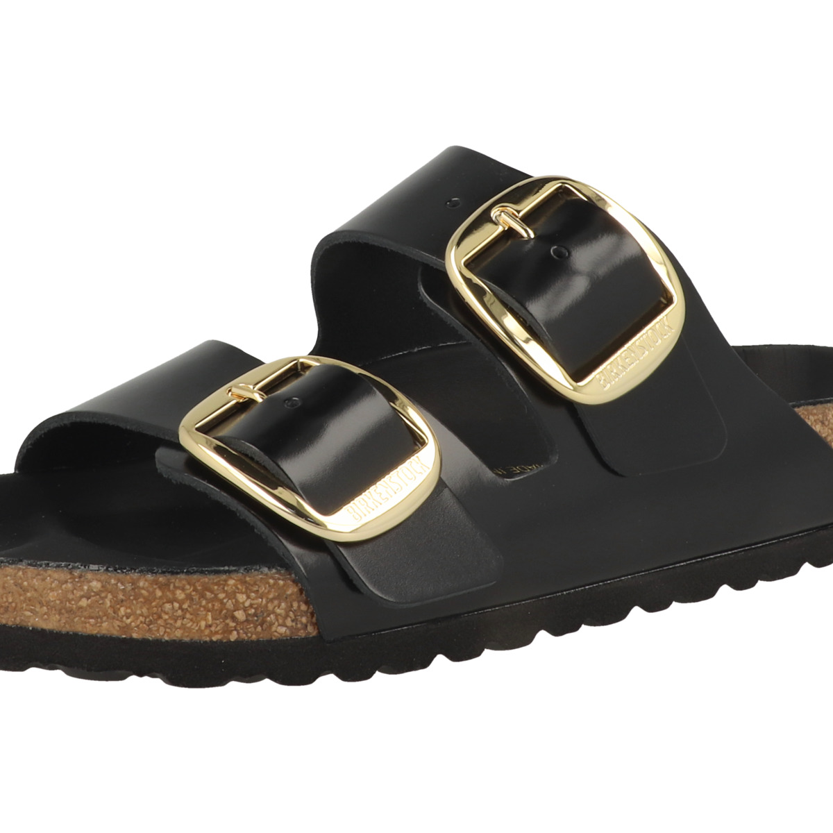 Birkenstock Arizona Big Buckle Naturleder Lack Sandale normal schwarz