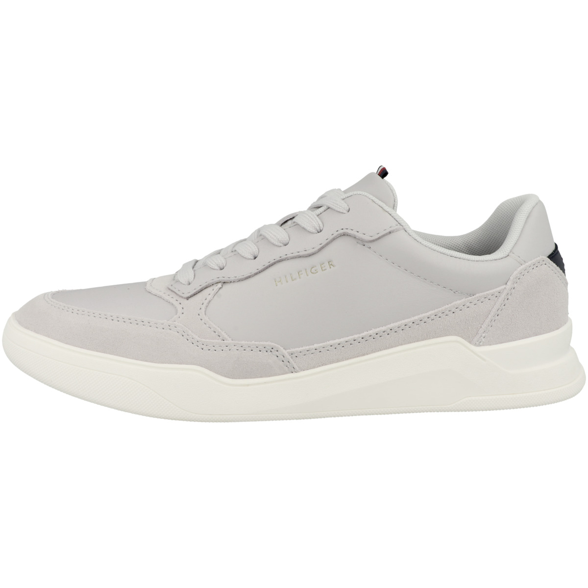 Tommy Hilfiger Elevated Cupsole Leather Mix Sneaker hellgrau