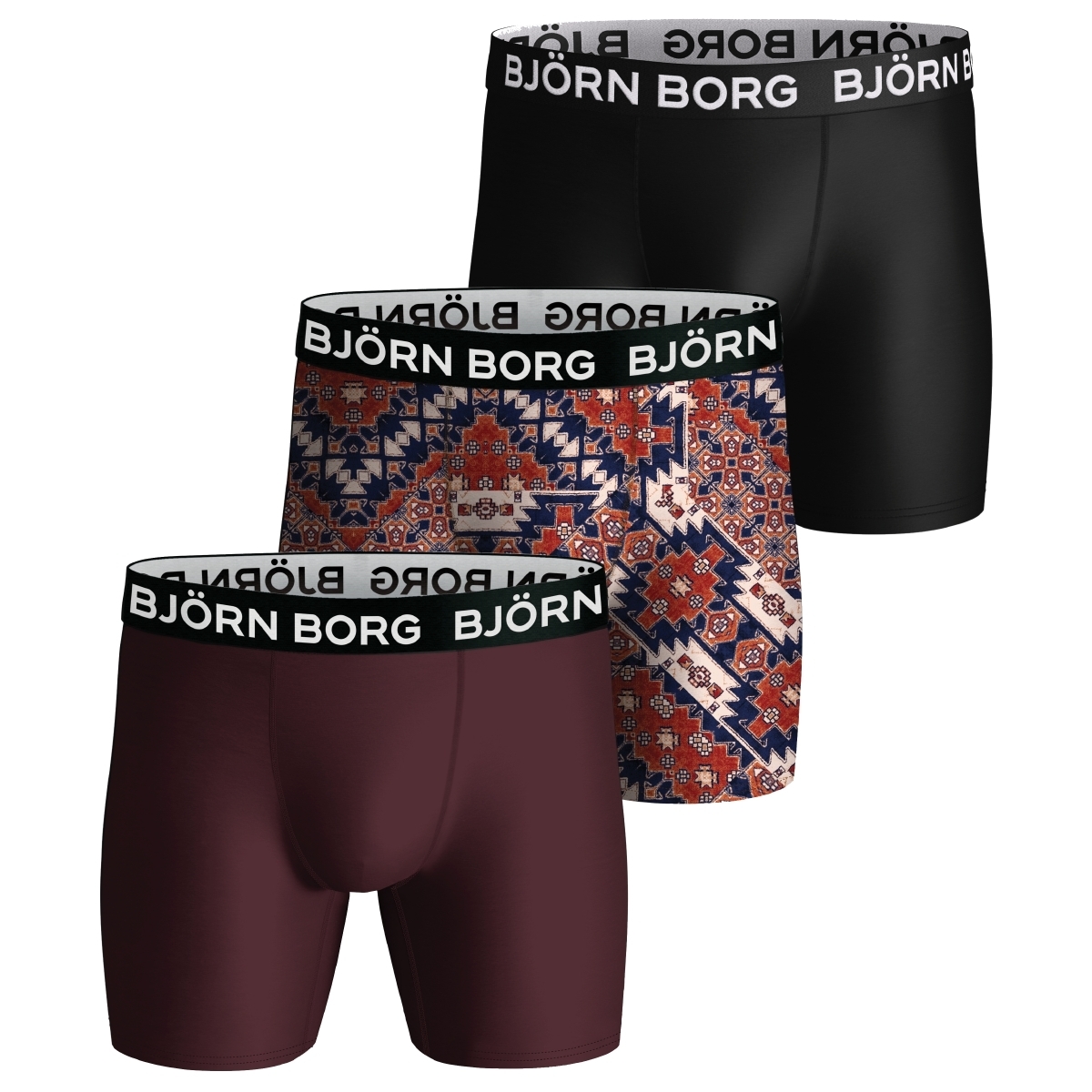 Björn Borg Performance Boxer 3er Pack Boxershorts multicolor