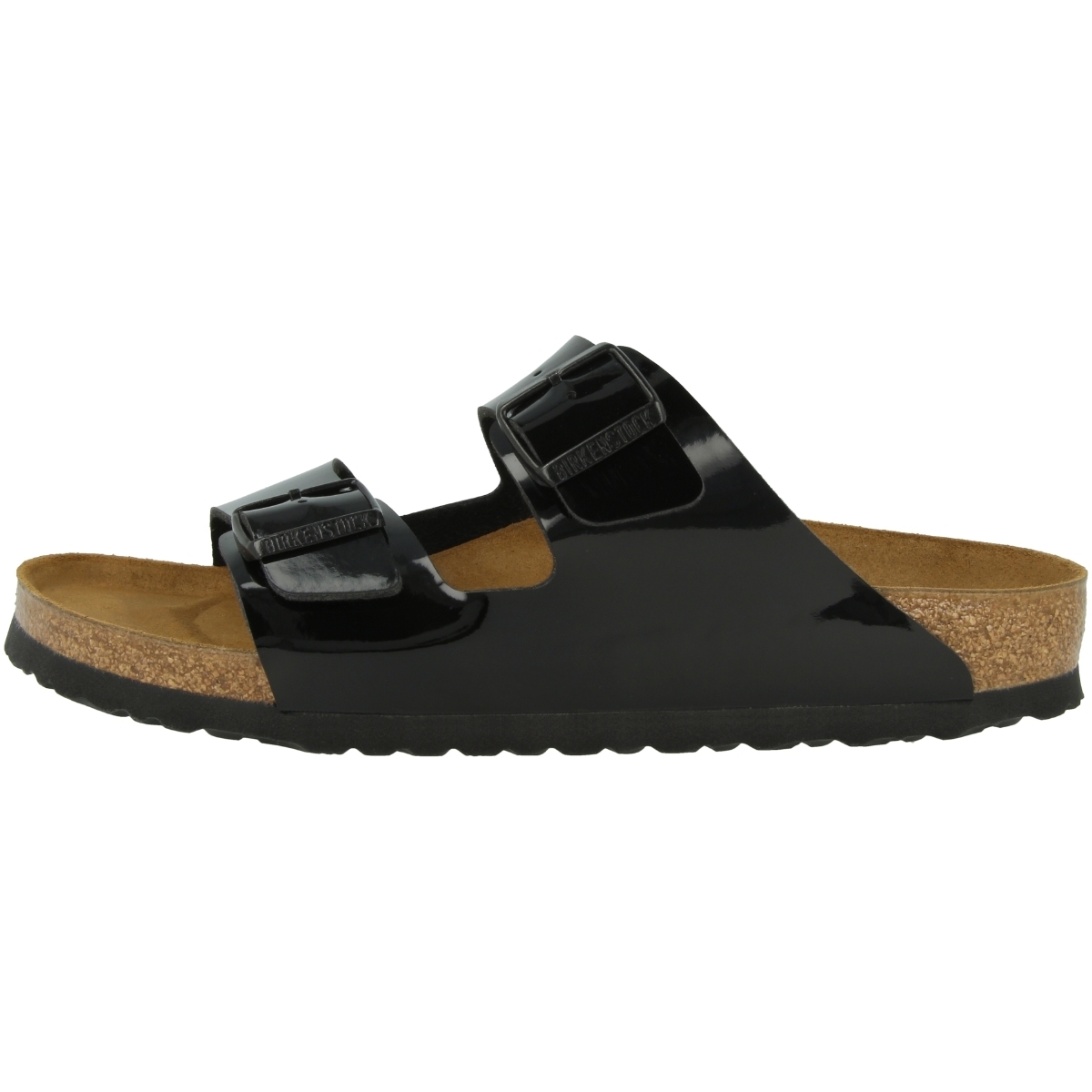 Birkenstock Arizona Birko-Flor Lack Sandale normal schwarz