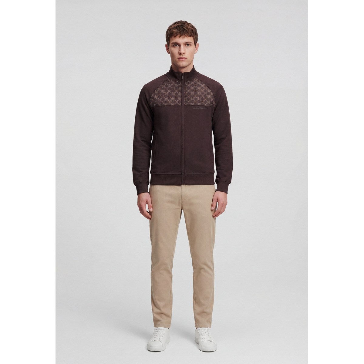 KARL LAGERFELD 705000 Sweatjacke dunkelbraun