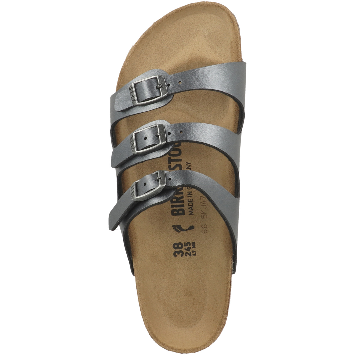 Birkenstock Florida Birko-Flor Metallic Sandale schmal schwarz