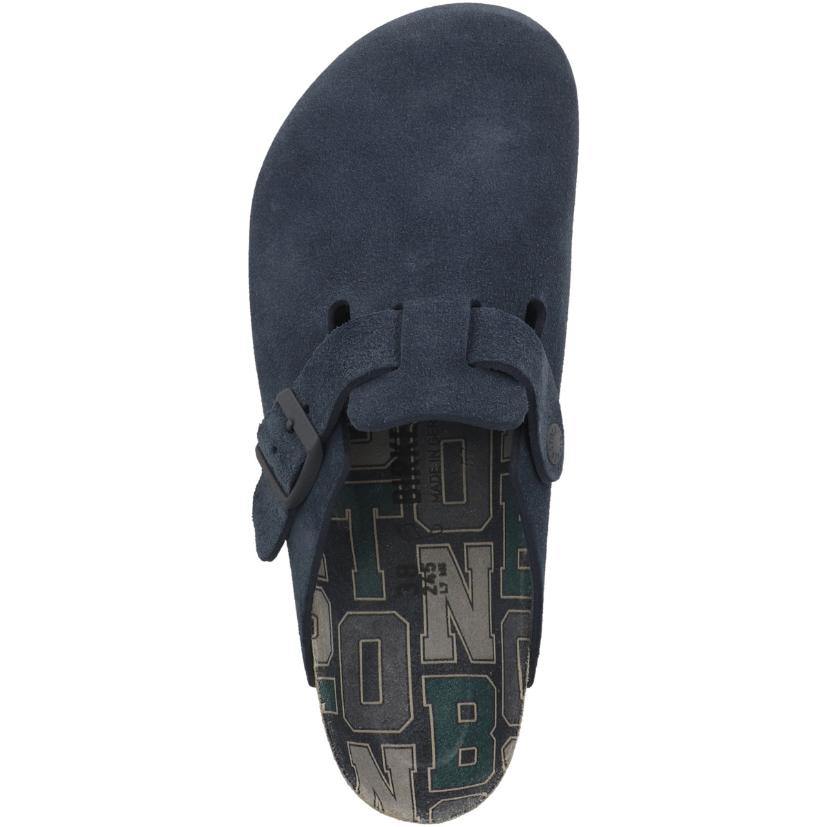 Birkenstock Boston Veloursleder Clogs normal dunkelblau
