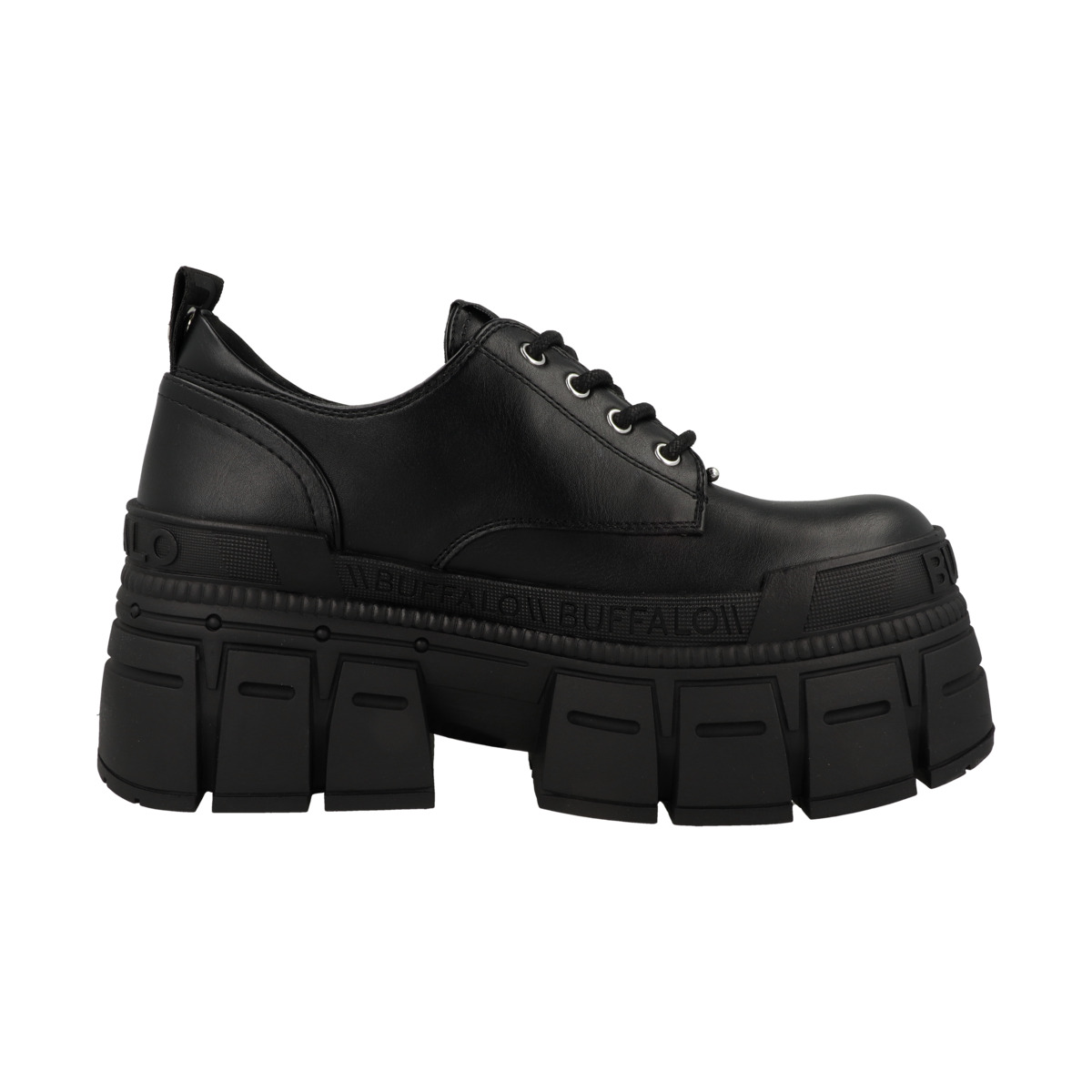 Buffalo Gospher Lace Up Punk Schnürschuhe schwarz