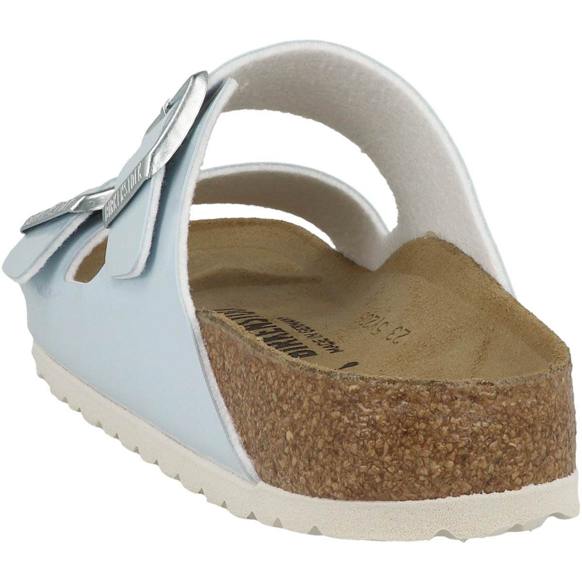 Birkenstock Arizona Birko-Flor Patent Sandale schmal hellblau