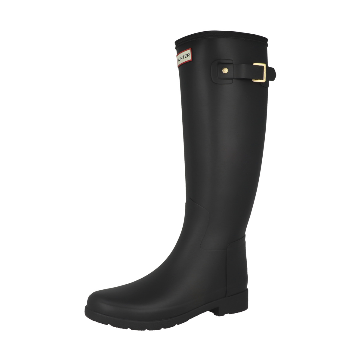 Hunter Womens Refined Gold Trim Tall Boot Gummistiefel schwarz