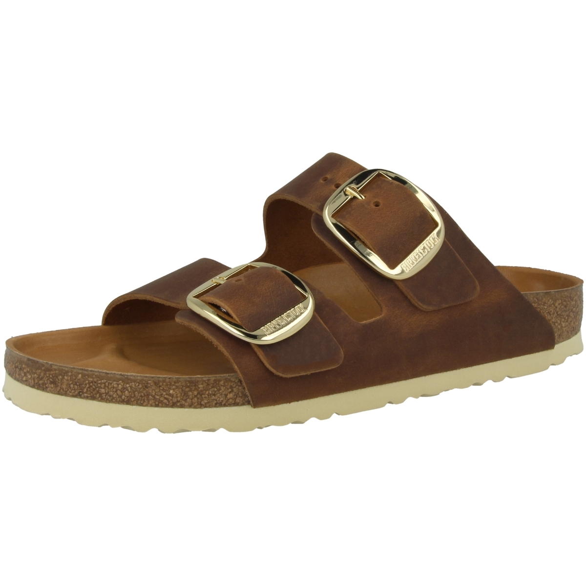 Birkenstock Arizona Big Buckle Geöltes Nubukleder Sandale schmal braun