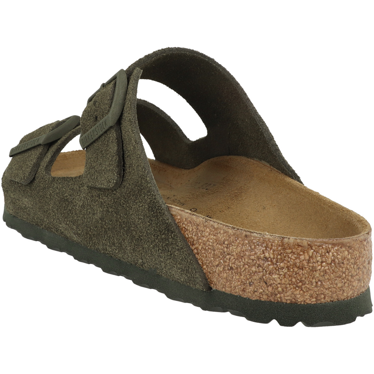 Birkenstock Arizona Veloursleder Sandale normal gruen