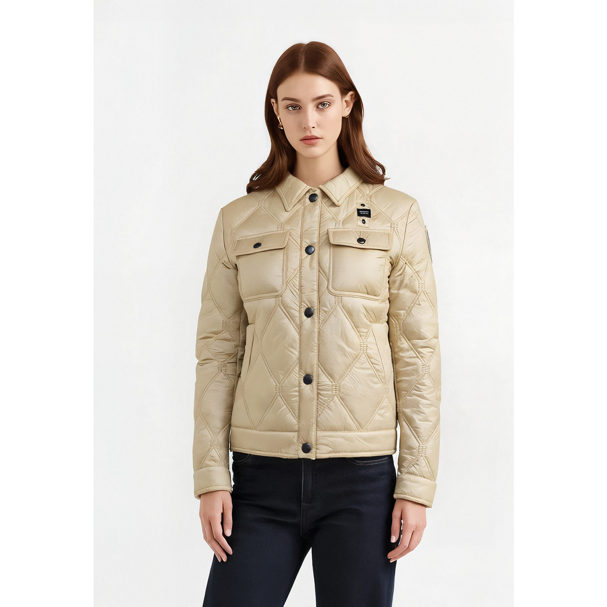 Blauer Delhi Übergangsjacke hellgrau