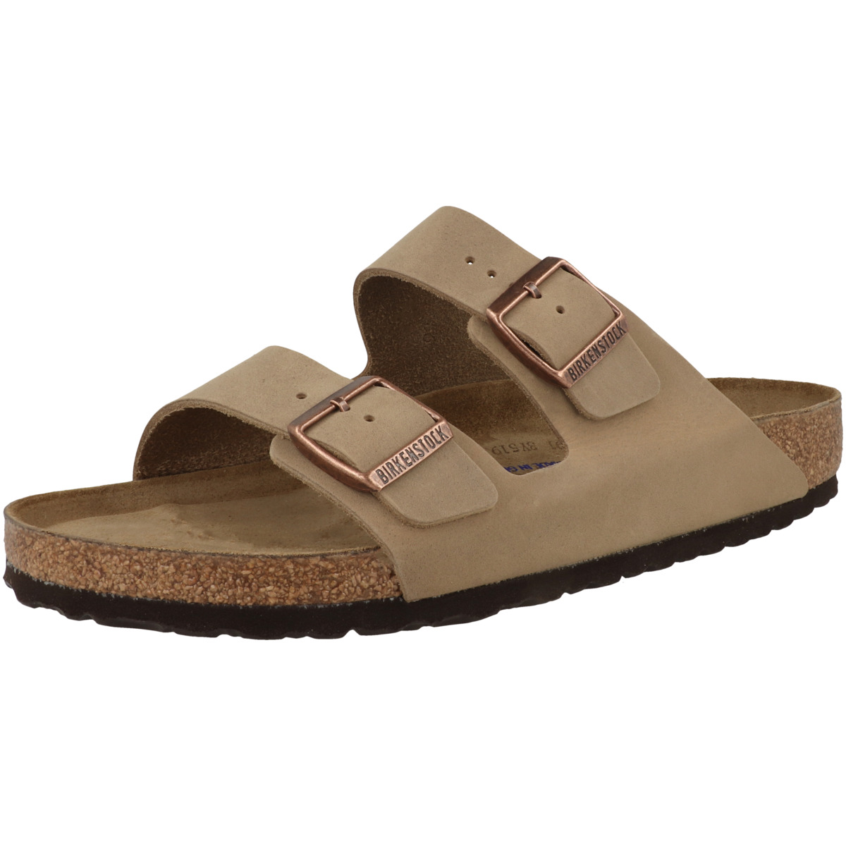 Birkenstock Arizona geöltes Nubukleder Sandale Weichbettung normal braun