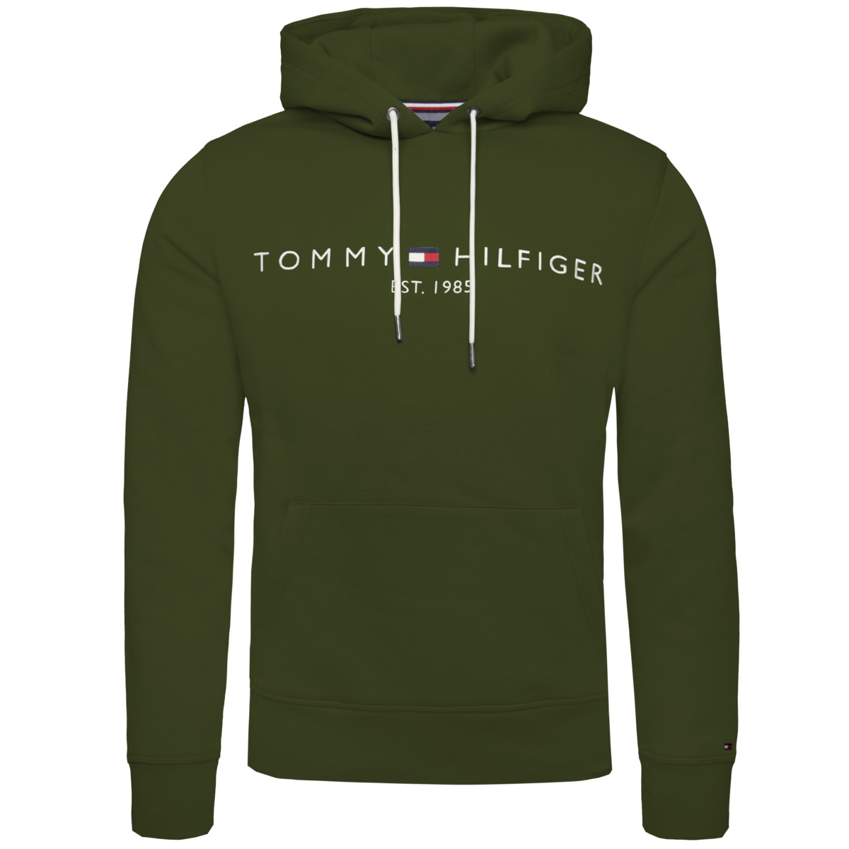 Tommy Hilfiger Tommy Logo Kapuzenpullover dunkelgruen