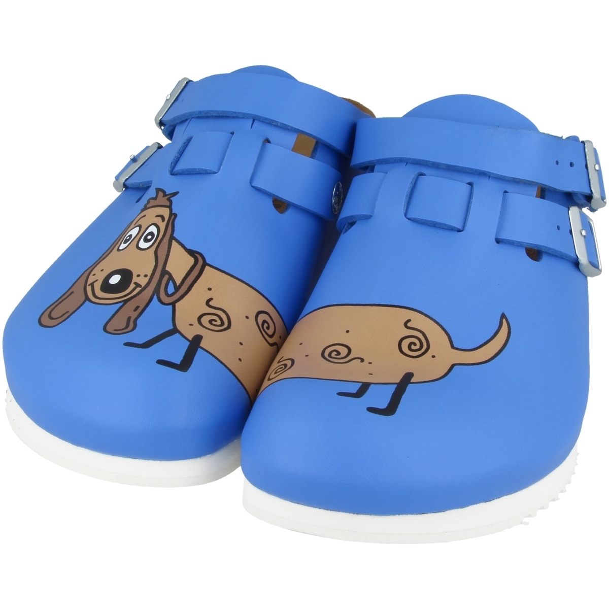 Birkenstock Kay SL Birko-Flor Clogs schmal blau