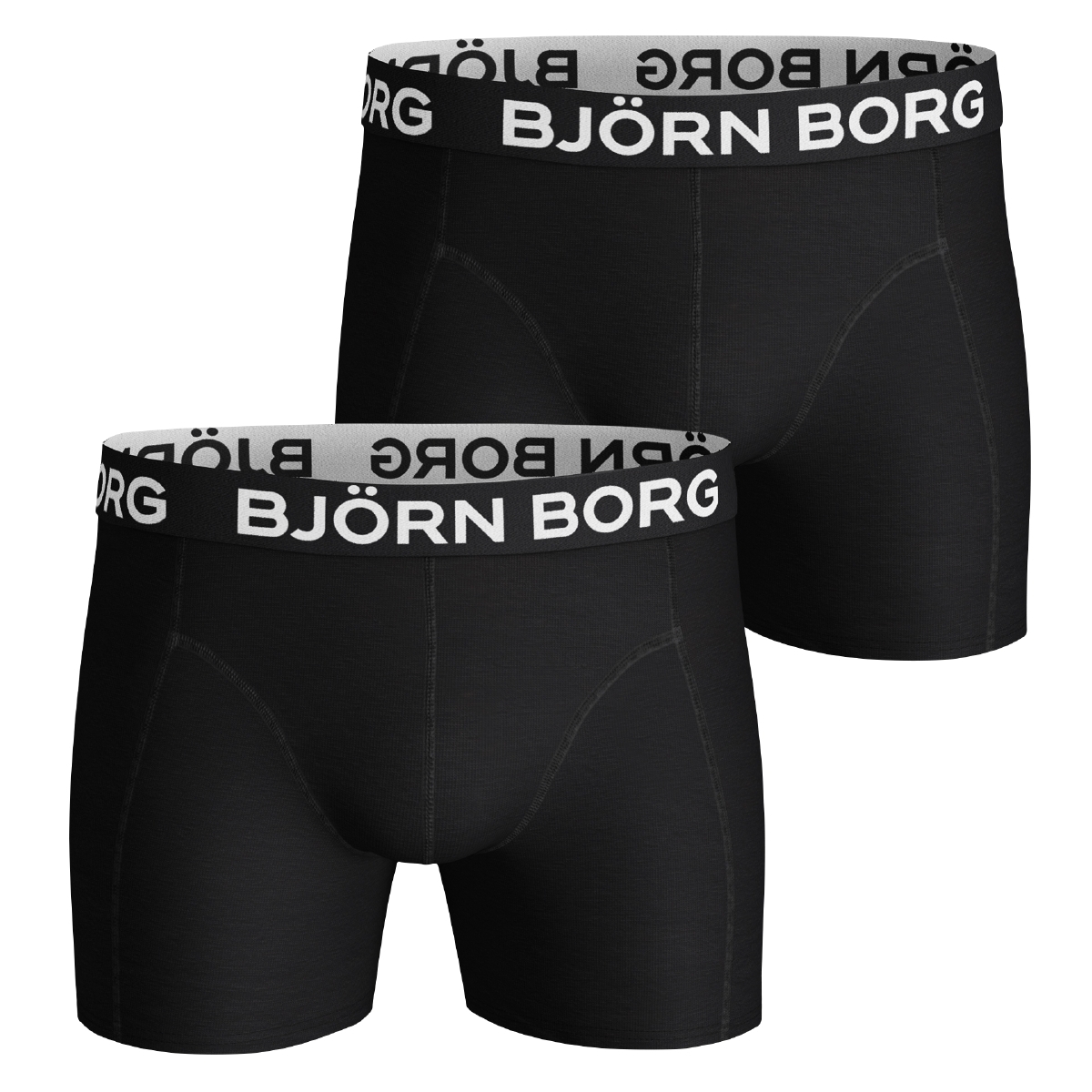 Björn Borg Solid Core 2er Pack Boxershorts schwarz