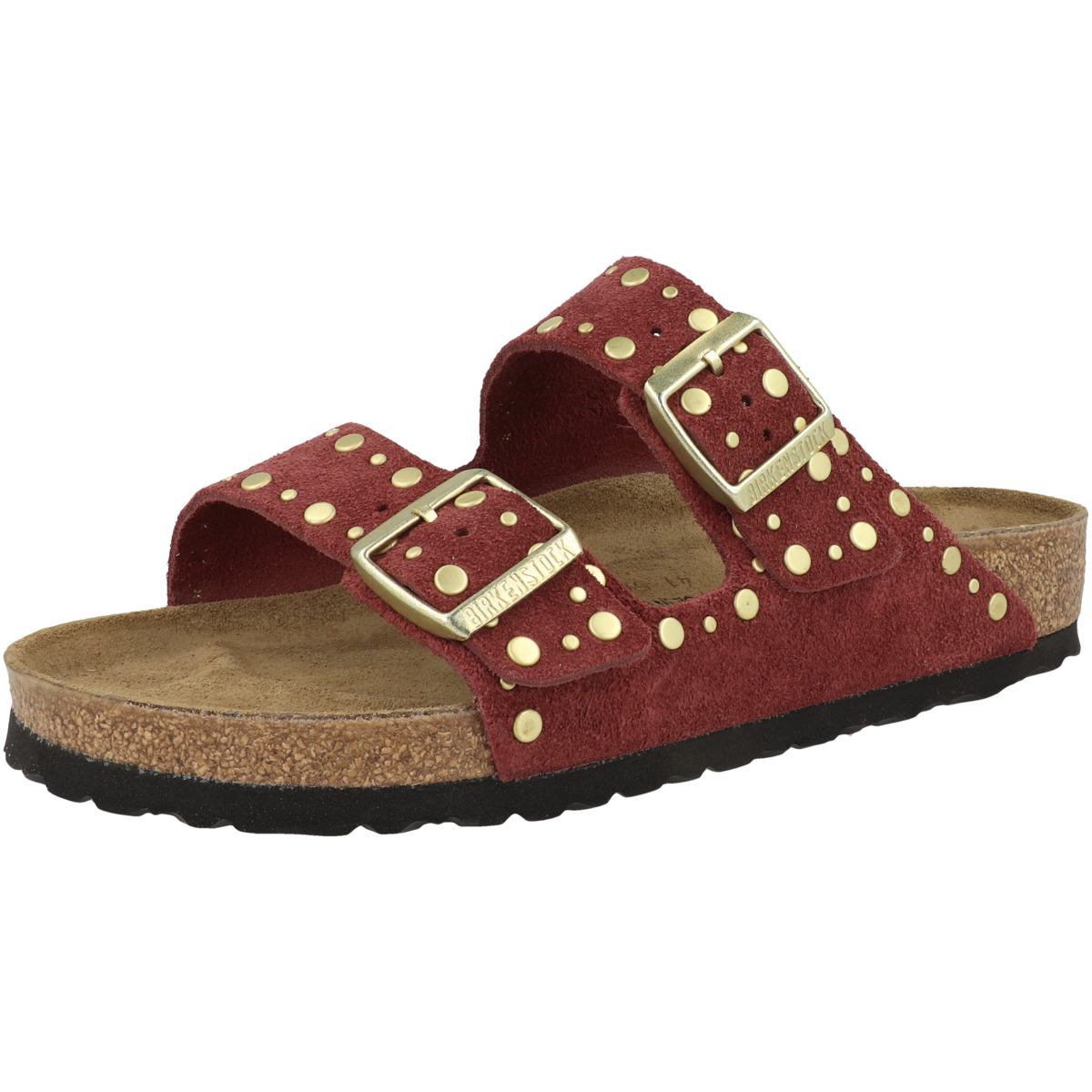 Birkenstock Arizona Rivet Veloursleder Sandale normal braun