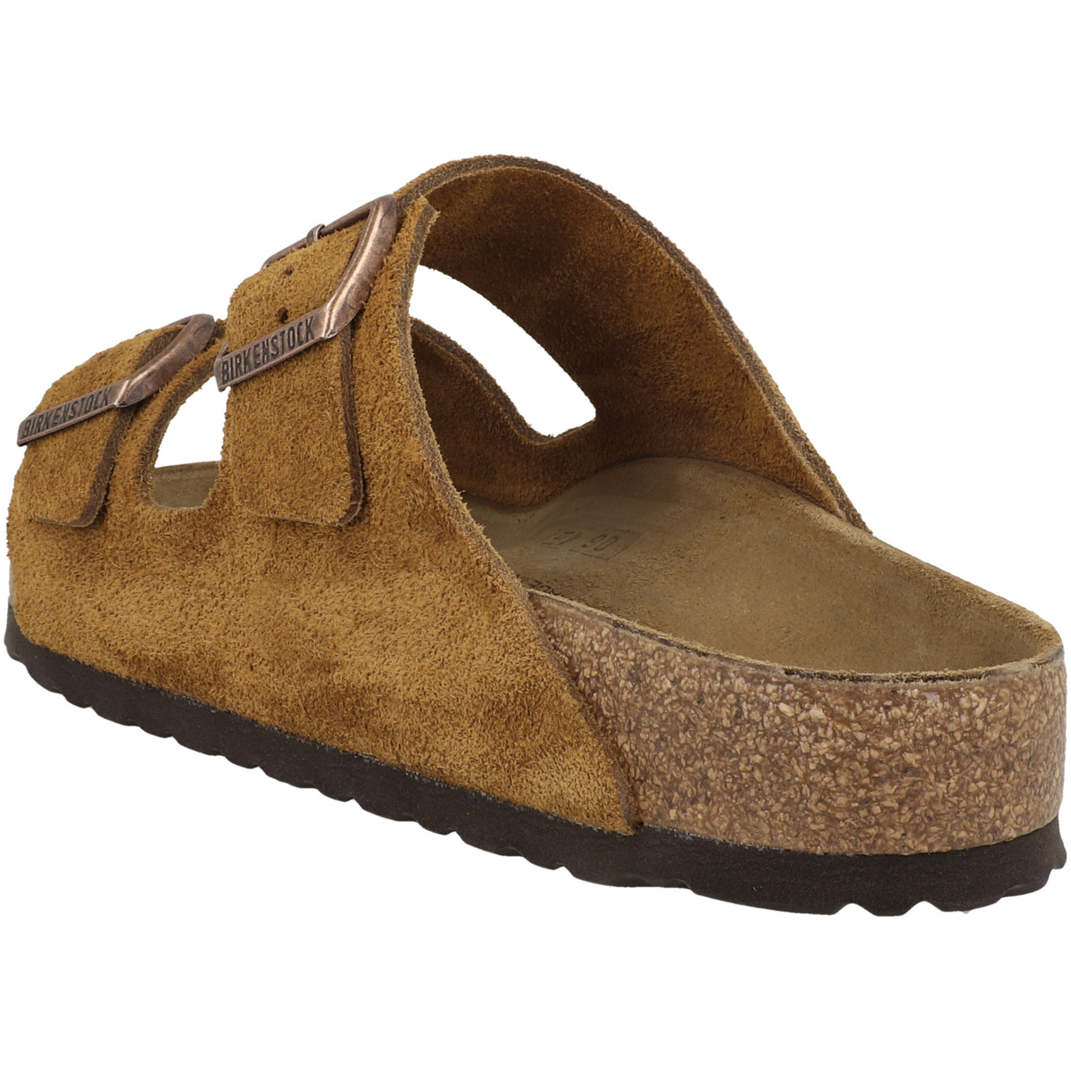 Birkenstock Arizona Veloursleder Sandale normal hellbraun