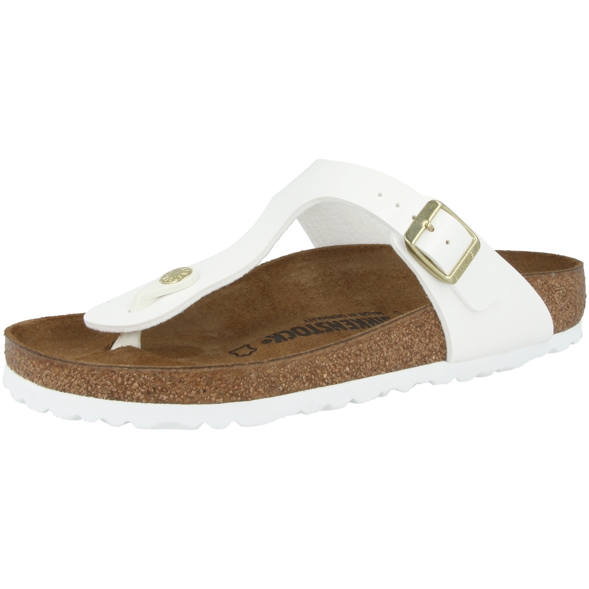 Birkenstock Gizeh Birko-Flor Lack Zehensandale normal weiss