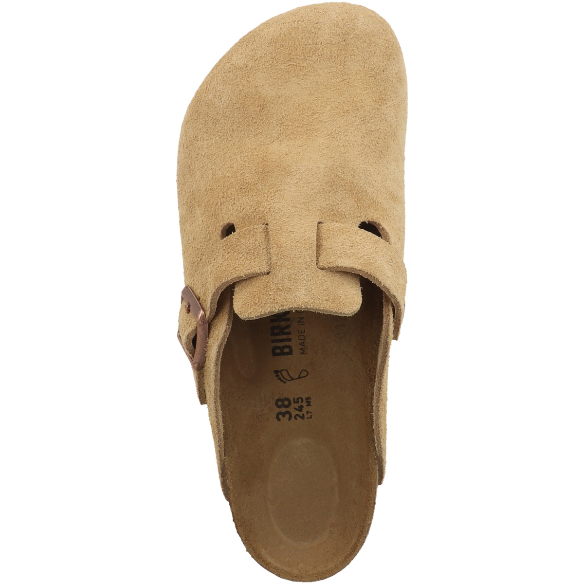 Birkenstock Boston Veloursleder Clogs normal hellbraun