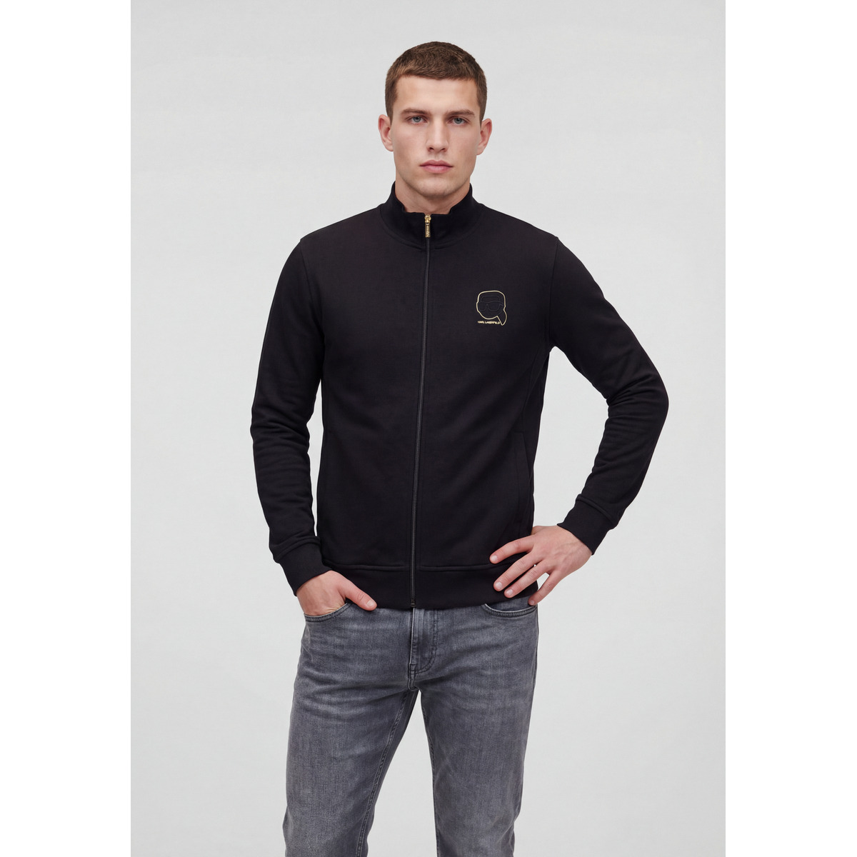 KARL LAGERFELD 705004 Sweatjacke dunkelbraun