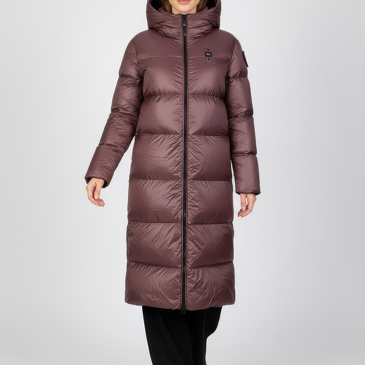 Blauer Celia Daunenmantel bordeaux