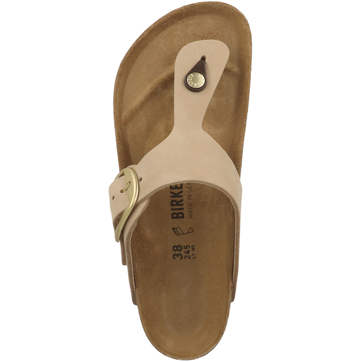 Birkenstock Gizeh Big Buckle Nubukleder Sandale normal beige