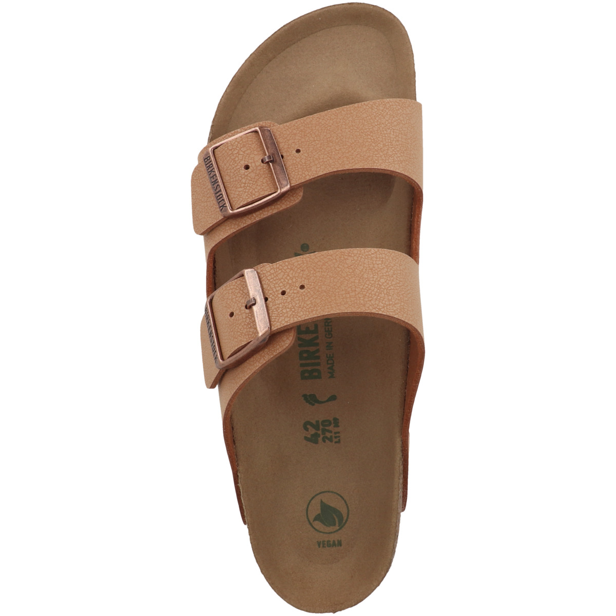 Birkenstock Arizona Birko-Flor Nubuk Sandale schmal hellbraun