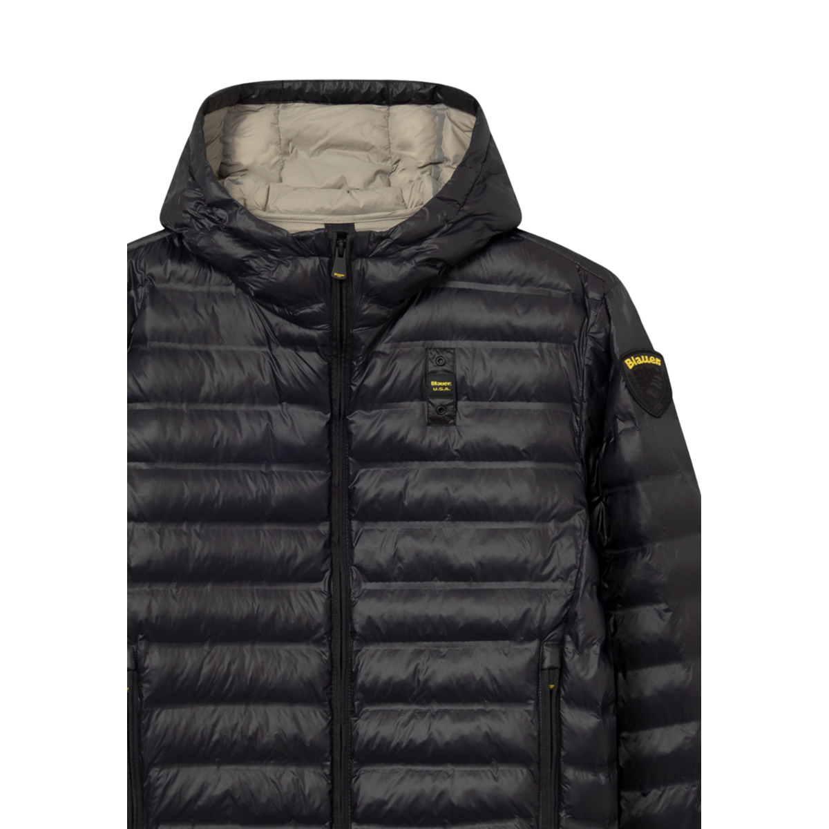 Blauer Charles Steppjacke schwarz