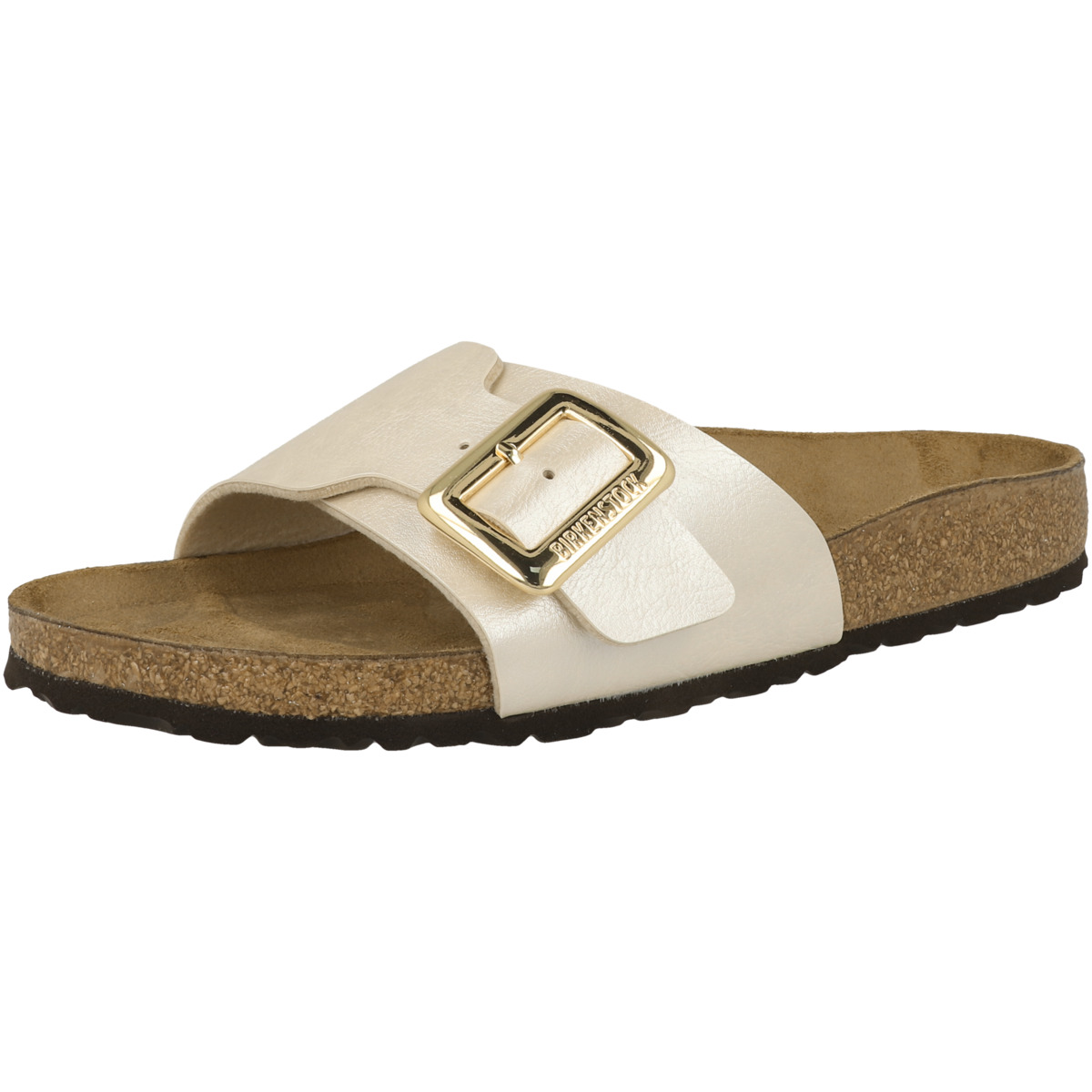 Birkenstock Catalina Cushion Buckle Birko-Flor Sandale schmal weiss