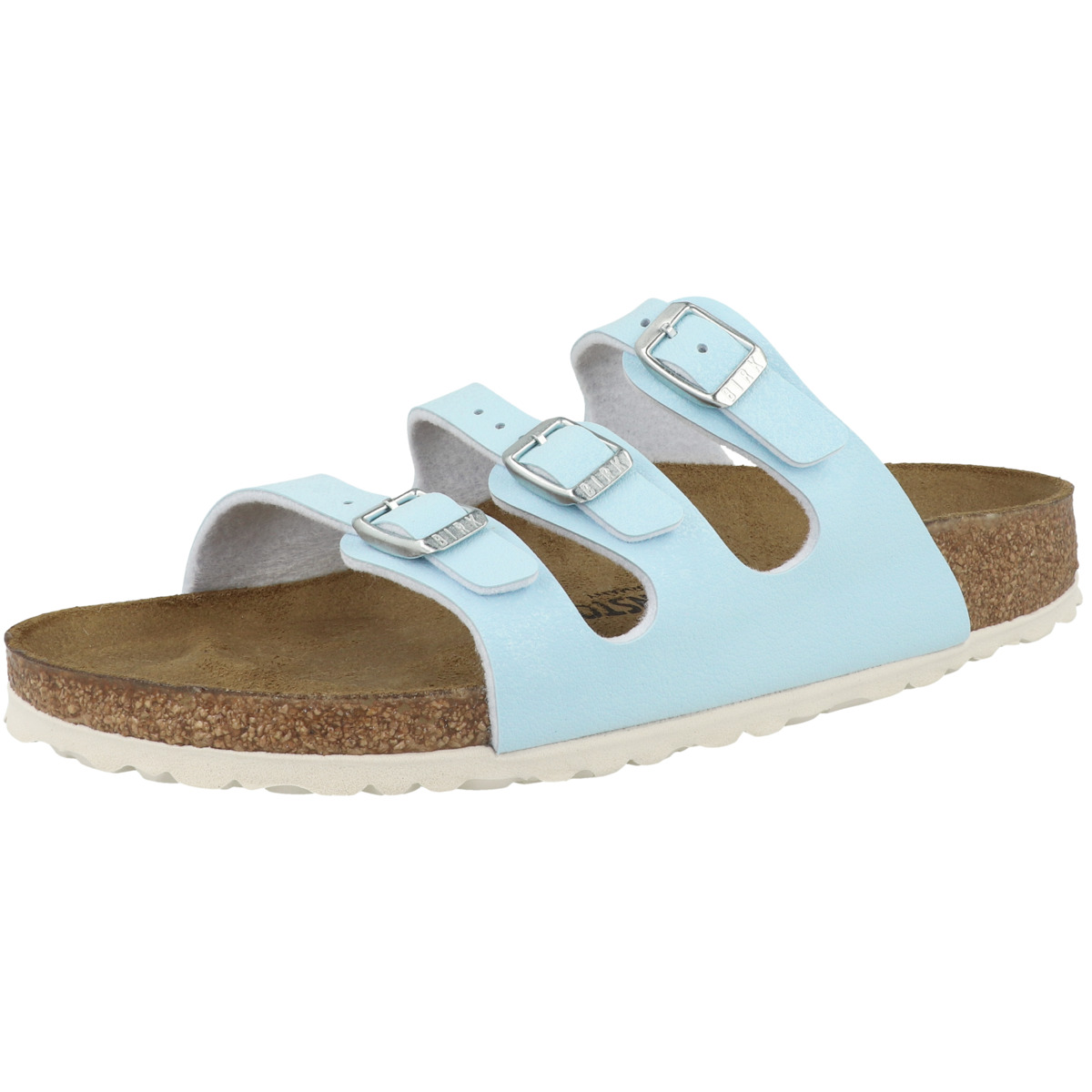 Birkenstock Florida Birko-Flor Nubuk Sandale schmal blau