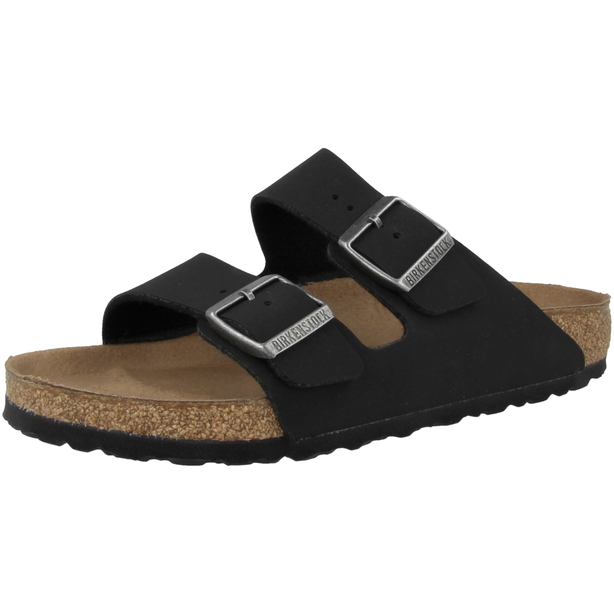 Birkenstock Arizona Birko-Flor Nubuk Sandale normal schwarz