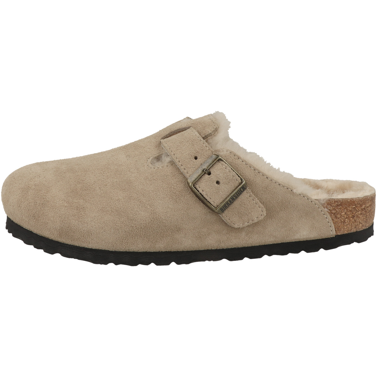 Birkenstock Boston Lammfell Veloursleder Clogs normal beige